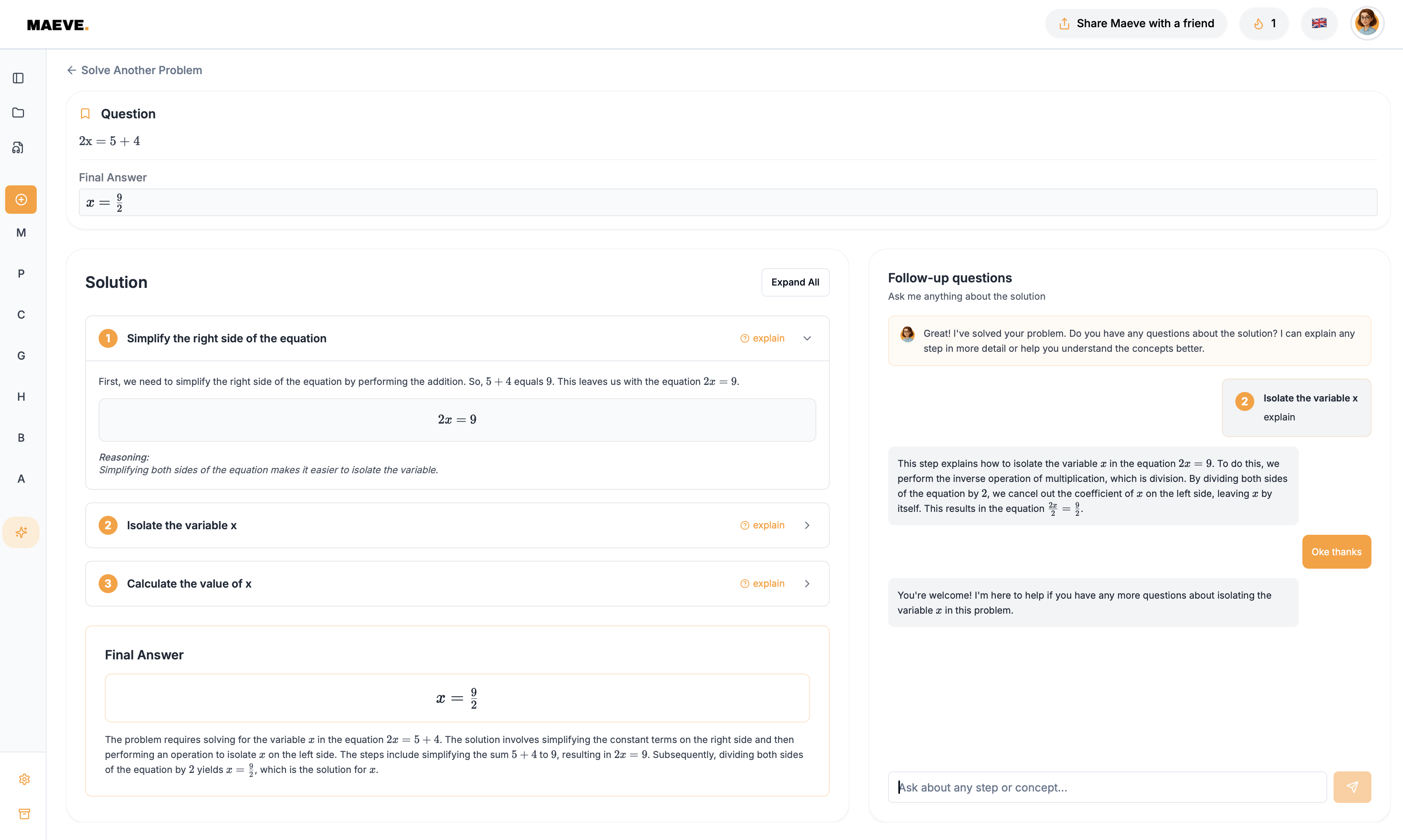 Solver Feature Screenshot